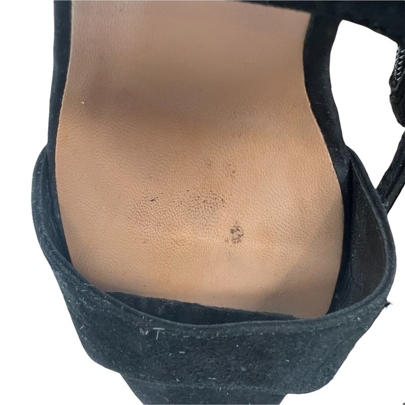 Ava & Aiden Black Suede Dakota Cork Wedge Platform Sandals Size 7 Women’s - Picture 8 of 9